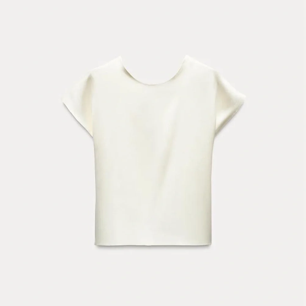 NEW ZARA  BLACK SATIN TOP - Picture 14 of 16